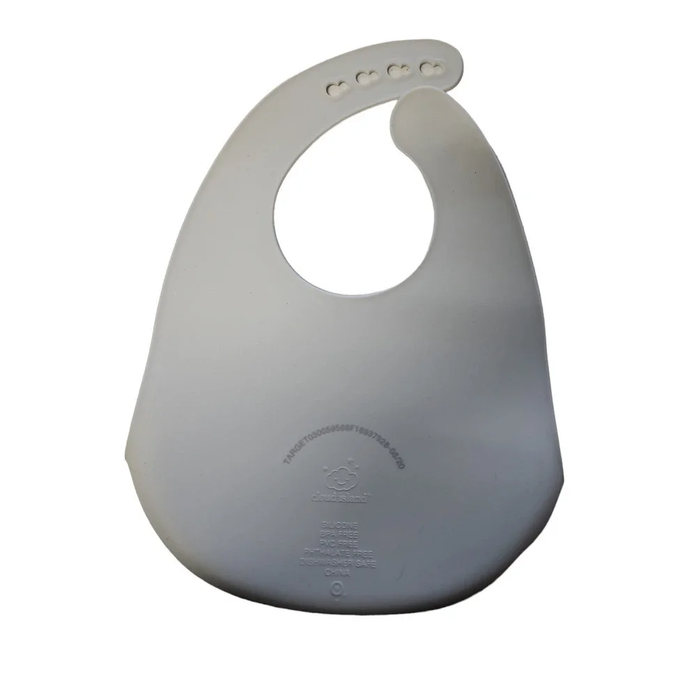 Cloud Island Little Treasure Bibs Unisex OS Gray Silicone Baby Bear Fox 3 Pack